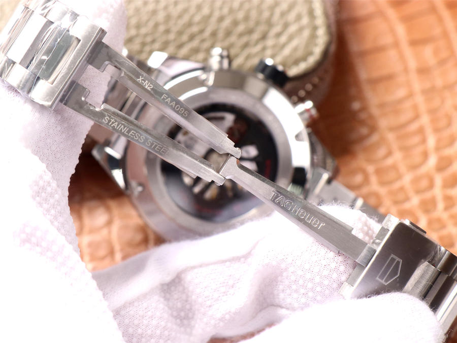 泰格豪雅卡萊拉高仿手錶 XF廠 CAR2A1W.BA0703 鋼帶款￥4480-高仿錶