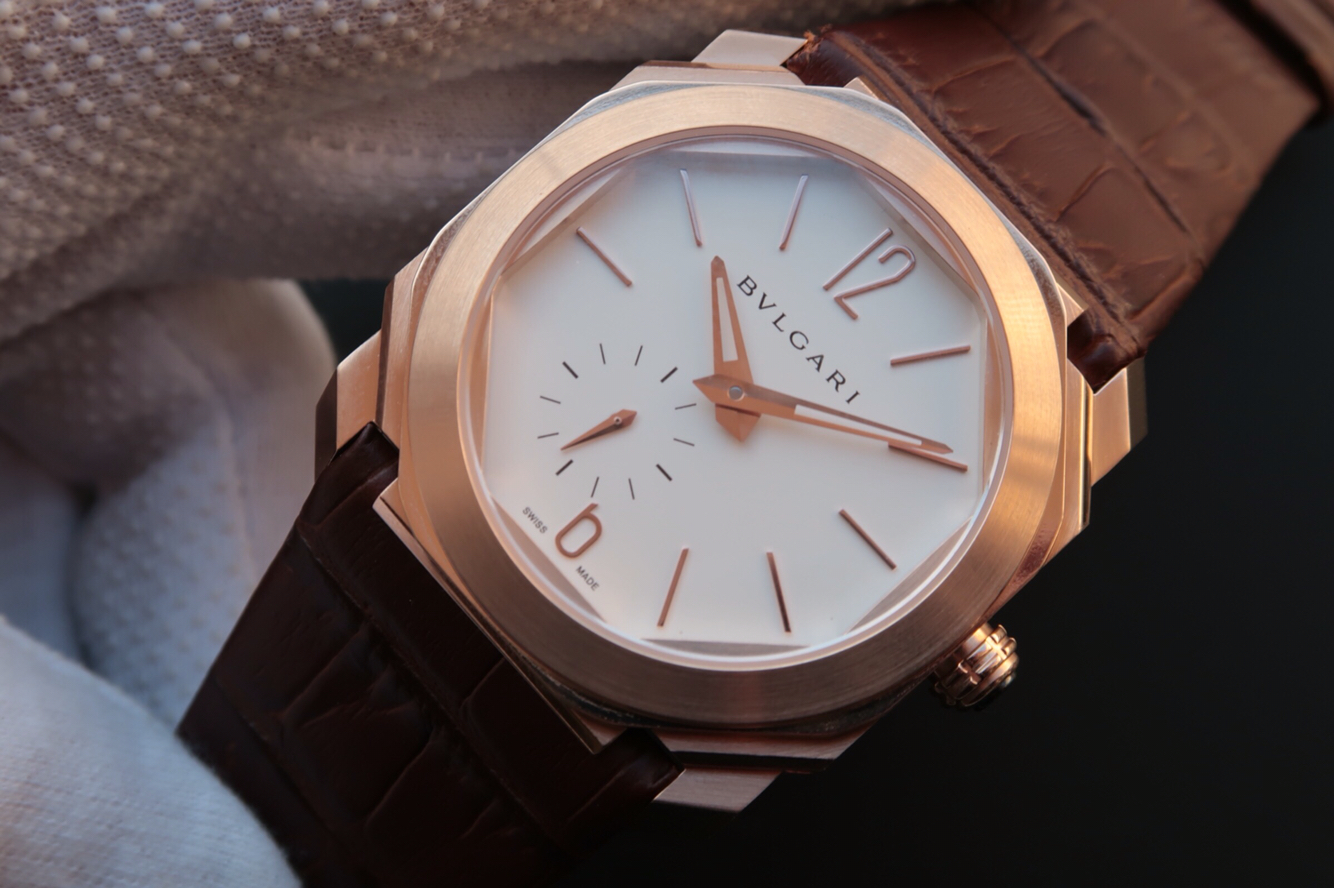 復刻手錶寶格麗錶 寶格麗全新OCTO繫列102028 BGO40BPLXT超薄腕錶￥3480-高仿錶