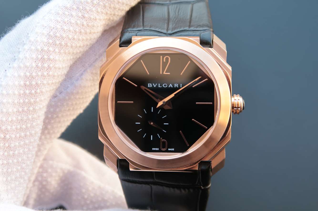 復刻手錶吧寶格麗 寶格麗全新OCTO繫列102028 BGO40BPLXT超薄腕錶￥3480-高仿錶