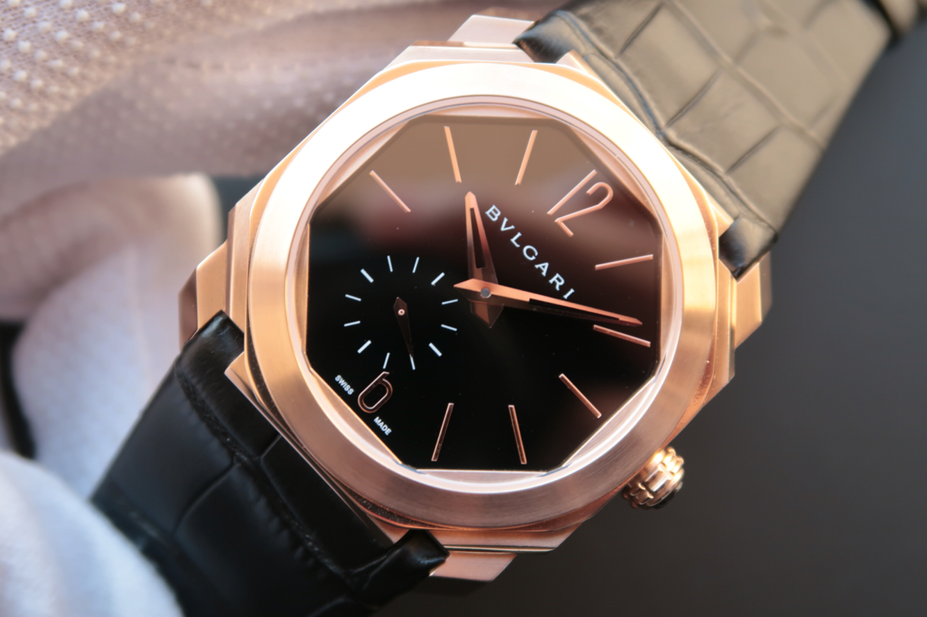 復刻手錶吧寶格麗 寶格麗全新OCTO繫列102028 BGO40BPLXT超薄腕錶￥3480-高仿錶