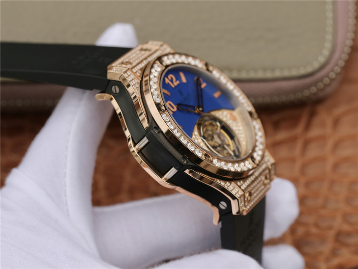 恆寶Hublot宇宙大爆炸陀飛輪手錶鉆石版￥8800-高仿錶