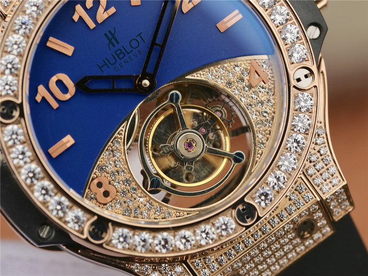 恆寶Hublot宇宙大爆炸陀飛輪手錶鉆石版￥8800-高仿錶