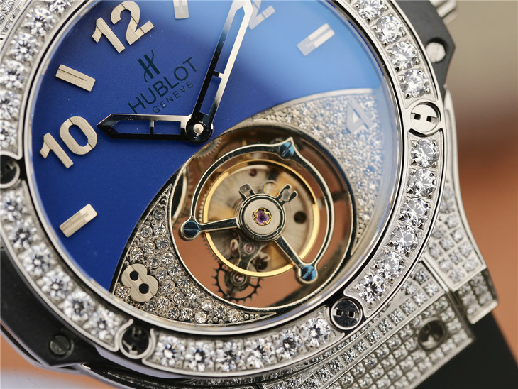 宇舶大爆炸繫列真陀飛輪鉆石版人工鑲鉆￥8800-高仿錶