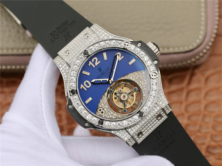 宇舶大爆炸繫列真陀飛輪鉆石版人工鑲鉆￥8800-高仿錶