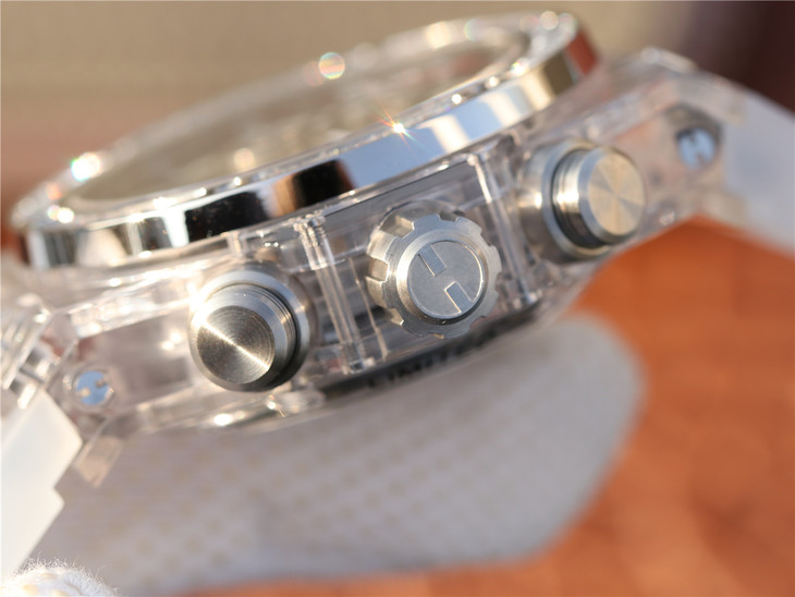 HB廠復刻手錶宇舶玻璃計時BIG BANG繫列411.JX.4802.RT“全透腕錶”￥4880-高仿錶