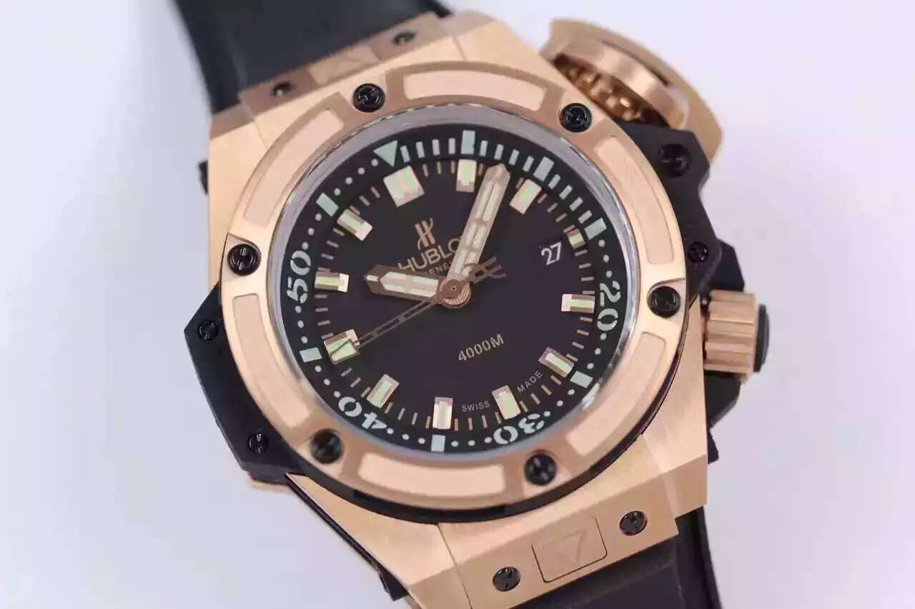 V6廠宇舶Hublot 繫列King Power Oceanographic 4000腕錶731.OX.1170.RX 玫瑰金￥4480-高仿錶