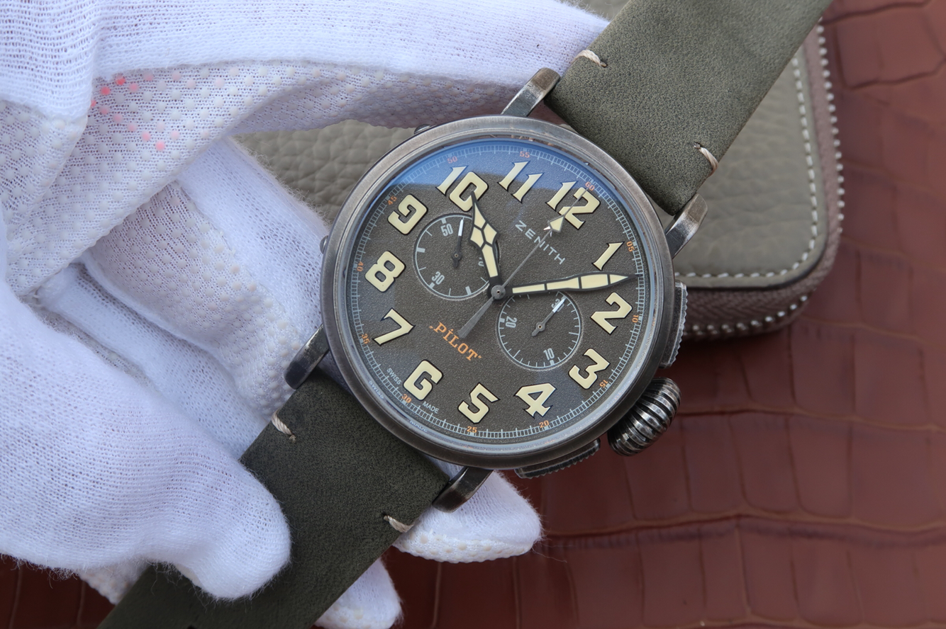 精仿真力時怎麽樣 XF真力時飛行員V8版大飛計時重機車騎士11.2430.4069/21.C773￥3480-高仿錶