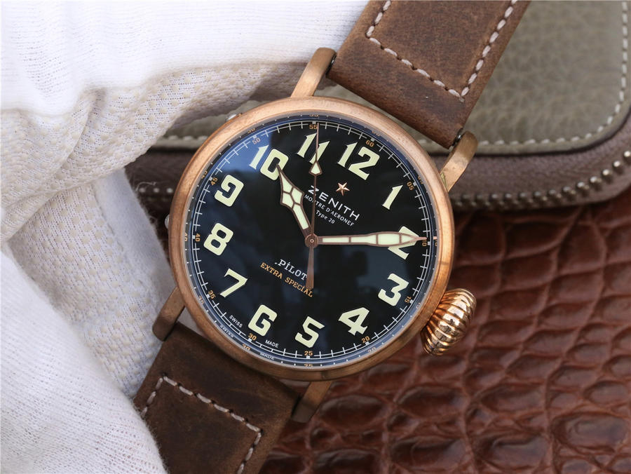 高仿真力時怎麽樣 XF真力時飛行員大飛29.2430.679/21.C753青銅男士￥3180-高仿錶