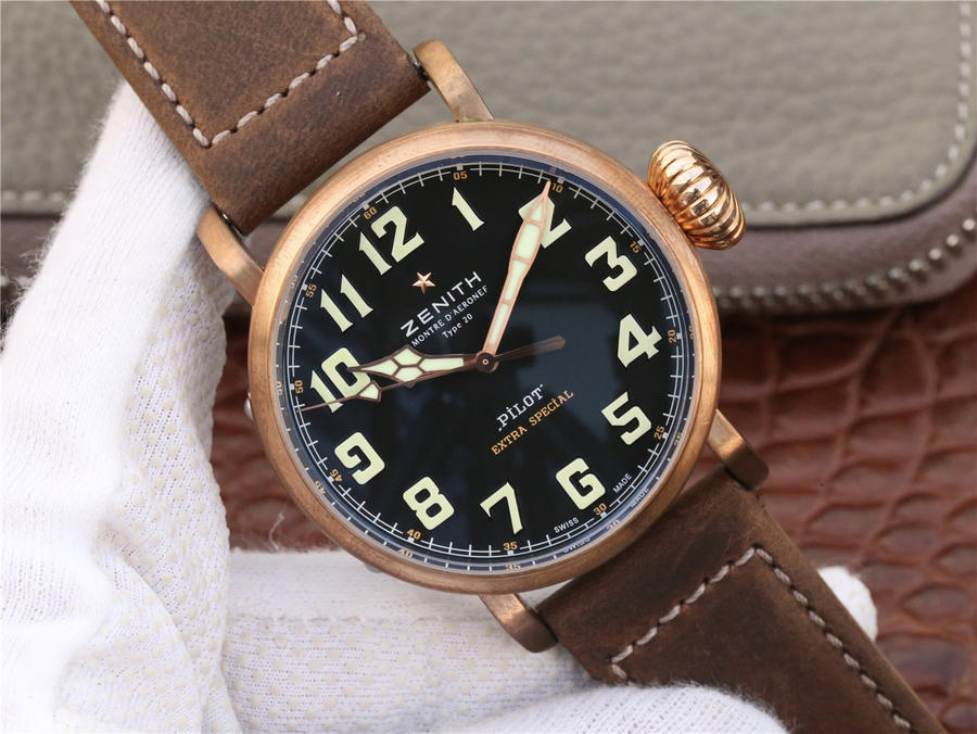 高仿真力時怎麽樣 XF真力時飛行員大飛29.2430.679/21.C753青銅男士￥3180-高仿錶