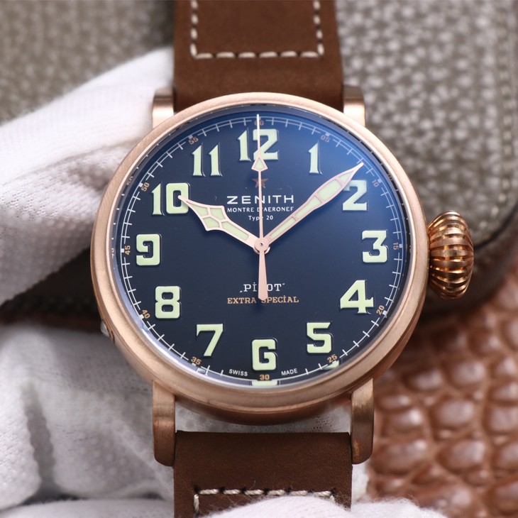 高仿手錶真力時飛行員手錶 xf廠手錶真力時大飛 29.2430.679/21.C753 青銅腕錶￥3380-高仿錶