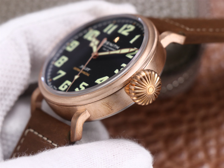 高仿手錶真力時飛行員手錶 xf廠手錶真力時大飛 29.2430.679/21.C753 青銅腕錶￥3380-高仿錶