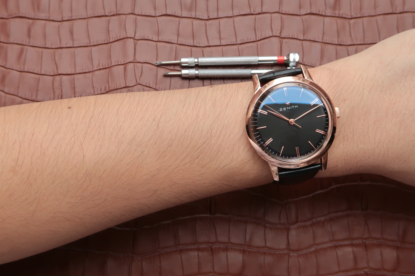 一比一精仿真力時 真力時ELITE繫列超薄款式03.2270.6150/01.C498玫瑰金￥2980-高仿錶