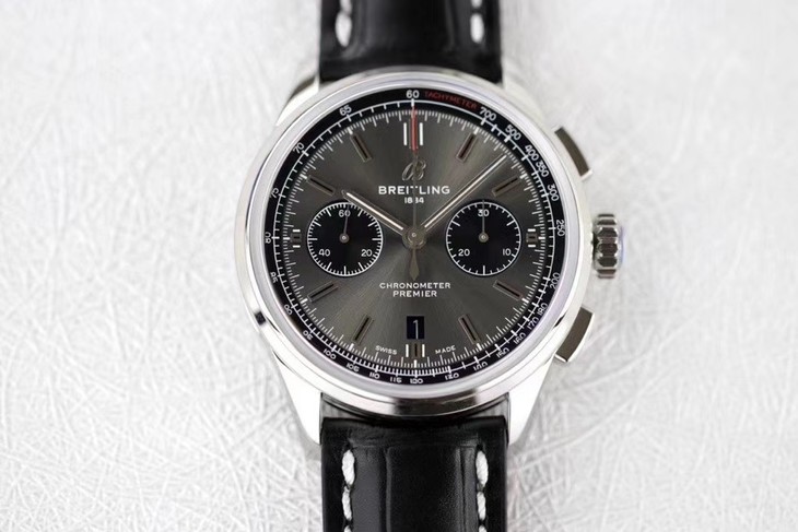 百年靈璞雅熊貓1比1復刻 gf百年靈璞雅繫列AB0118221B1P2 灰盤￥3680-高仿錶