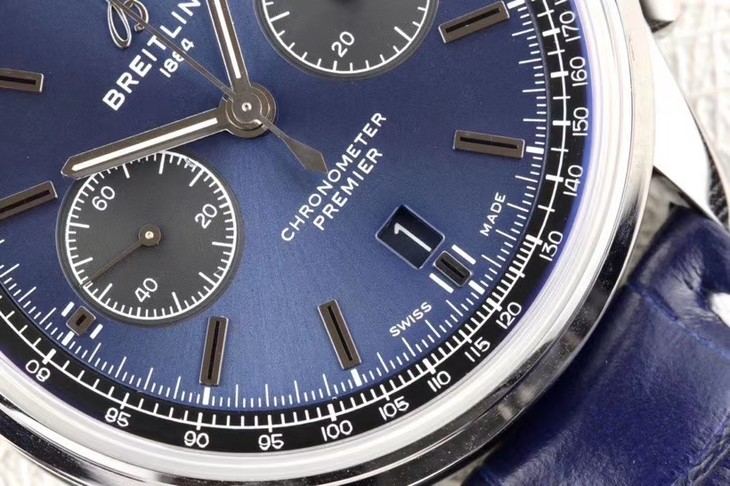 百年靈仿錶 璞雅 gf百年靈璞雅繫列AB0118A61C1P1 藍盤￥3680-高仿錶