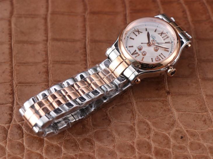 蕭邦快樂鉆1比1高仿女錶價格 YF蕭邦278573-6002￥3380-高仿錶