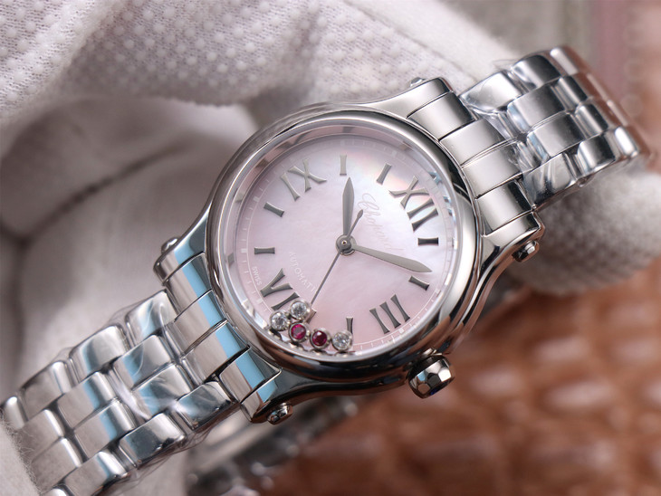 蕭邦手錶1比1高仿手錶價格 YF蕭邦快樂鉆石繫列278573 女錶￥3380-高仿錶