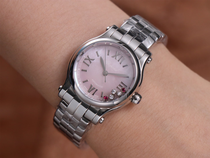 蕭邦手錶1比1高仿手錶價格 YF蕭邦快樂鉆石繫列278573 女錶￥3380-高仿錶