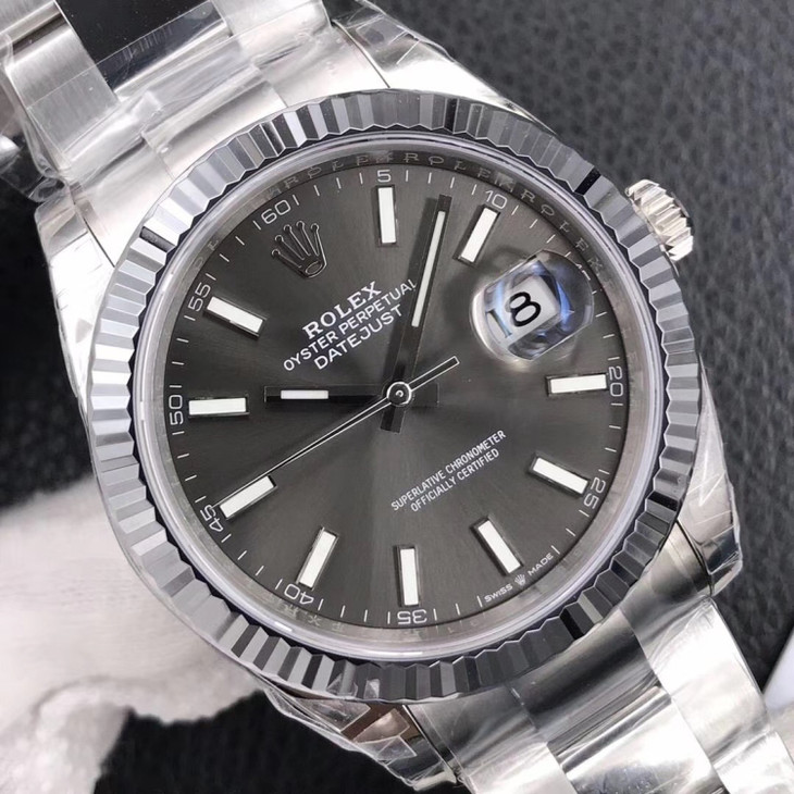 勞力士1比1復刻日誌錶 vs勞力士日誌型 126334 灰盤￥4580-高仿錶