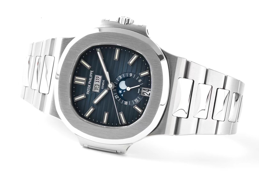 百達翡麗鸚鵡螺手錶1比1復刻 ppf 5726-1A-014 藍盤 月相男錶¥3480-高仿錶 百達翡麗鸚鵡螺手錶1比1復刻 ppf 5726-1A-014 藍盤 月相男錶¥3480-高仿錶