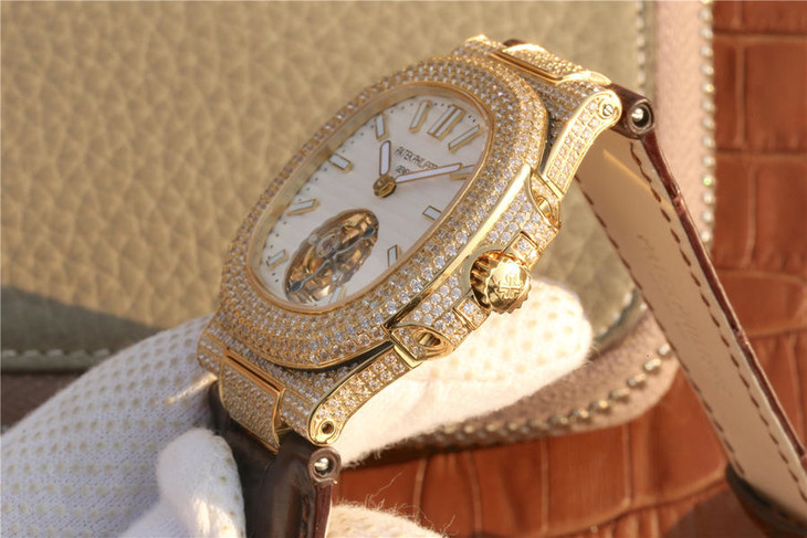 1比1復刻百達翡麗陀飛輪 百達翡麗豪華鸚鵡螺真陀飛輪腕錶￥7580-高仿錶