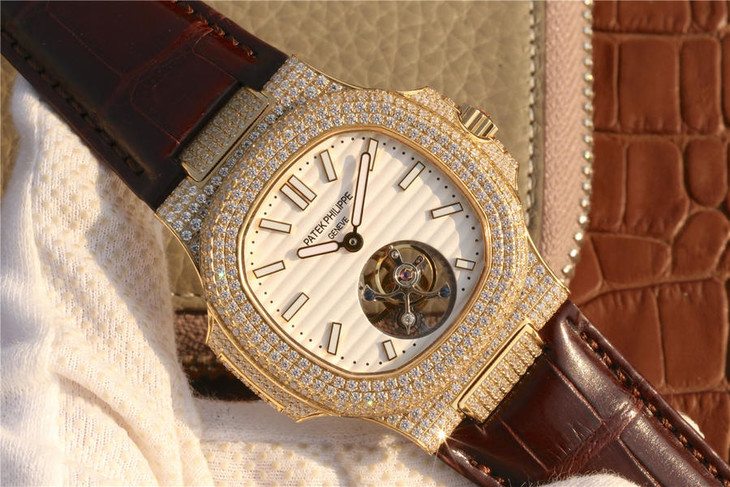 1比1復刻百達翡麗陀飛輪 百達翡麗豪華鸚鵡螺真陀飛輪腕錶￥7580-高仿錶