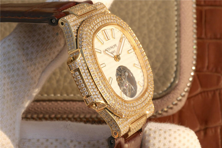 1比1復刻百達翡麗陀飛輪 百達翡麗豪華鸚鵡螺真陀飛輪腕錶￥7580-高仿錶