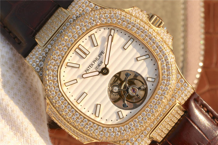 1比1復刻百達翡麗陀飛輪 百達翡麗豪華鸚鵡螺真陀飛輪腕錶￥7580-高仿錶