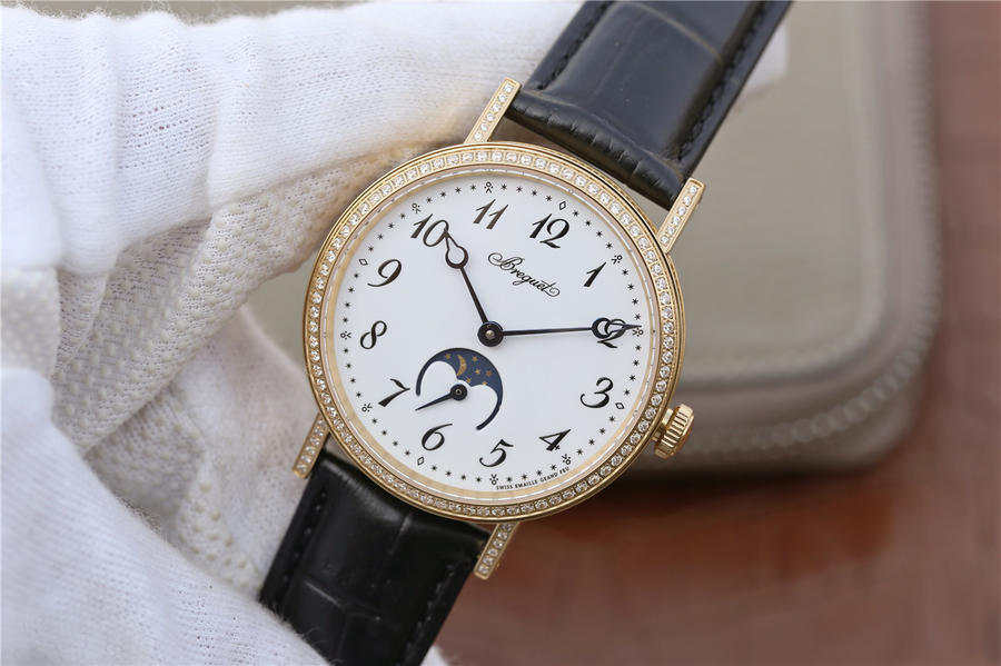 1比1高仿寶璣價位 TW寶璣月相經典9087BB/29/964帶鉆￥3180-高仿錶