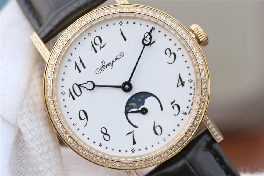 1比1高仿寶璣價位 TW寶璣月相經典9087BB/29/964帶鉆￥3180-高仿錶