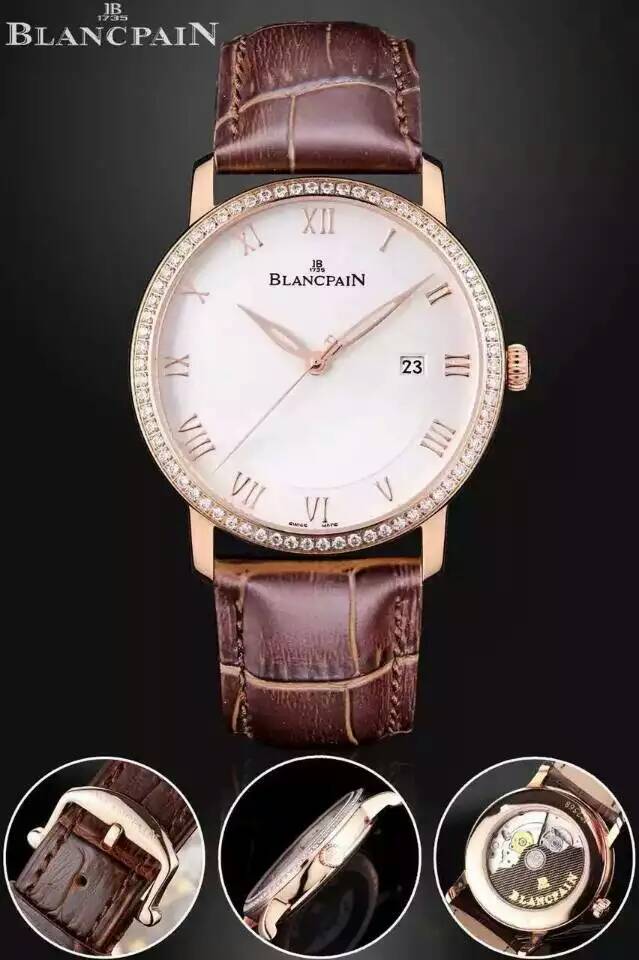 【商務】寶珀Blancpain 經典繫列 6651-3642 18K玫瑰金 男士自動機械錶 商務腕錶￥2980 -高仿錶