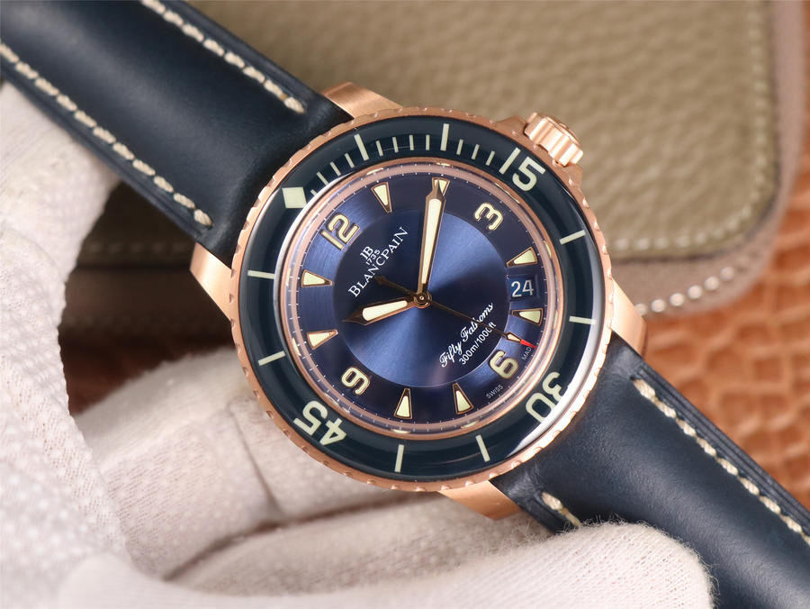 手錶復刻手錶寶珀 ZF寶珀五十噚5015-3603C-63B腕錶￥4680-高仿錶