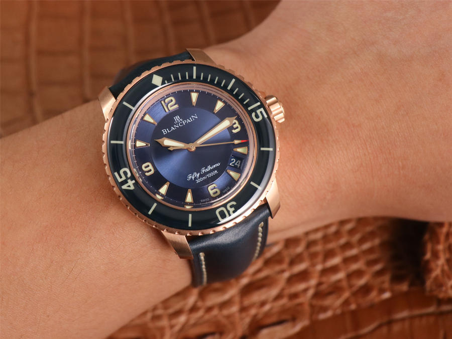 手錶復刻手錶寶珀 ZF寶珀五十噚5015-3603C-63B腕錶￥4680-高仿錶