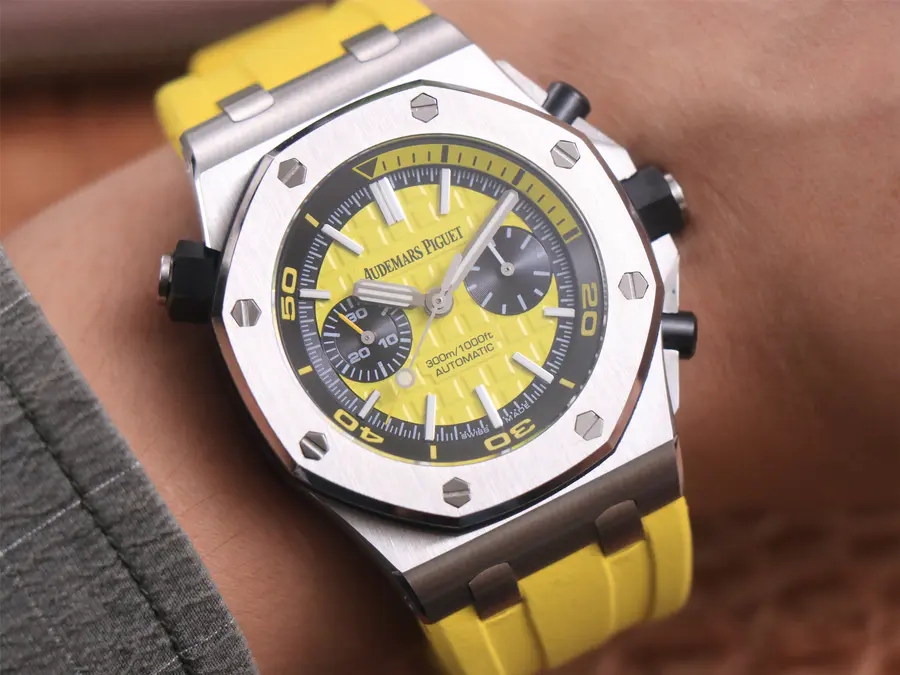 愛彼皇家橡樹一比一高仿價格 tw廠愛彼皇家橡樹離岸型26703ST.OO.A051CA.01 黃梅￥3980-高仿錶