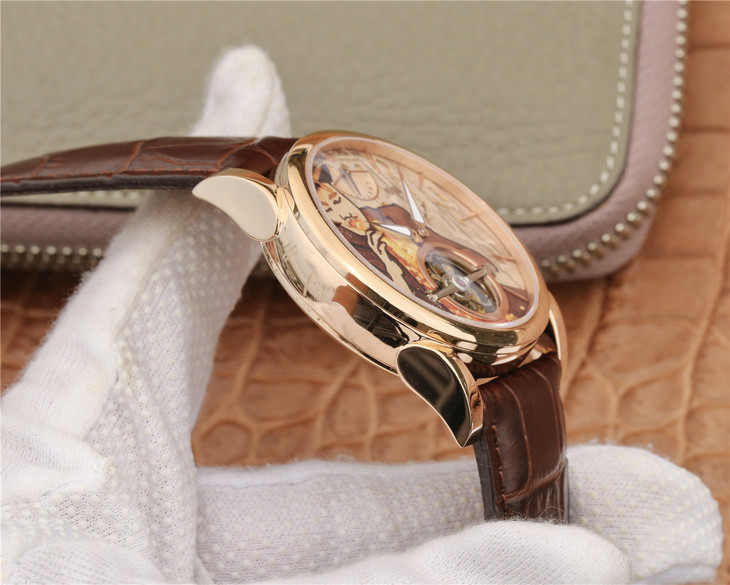 造陀飛輪錶的復刻手錶廠家 JB廠帕瑪強尼陀飛輪手錶 PFS251 玫瑰金男錶￥5880-高仿錶