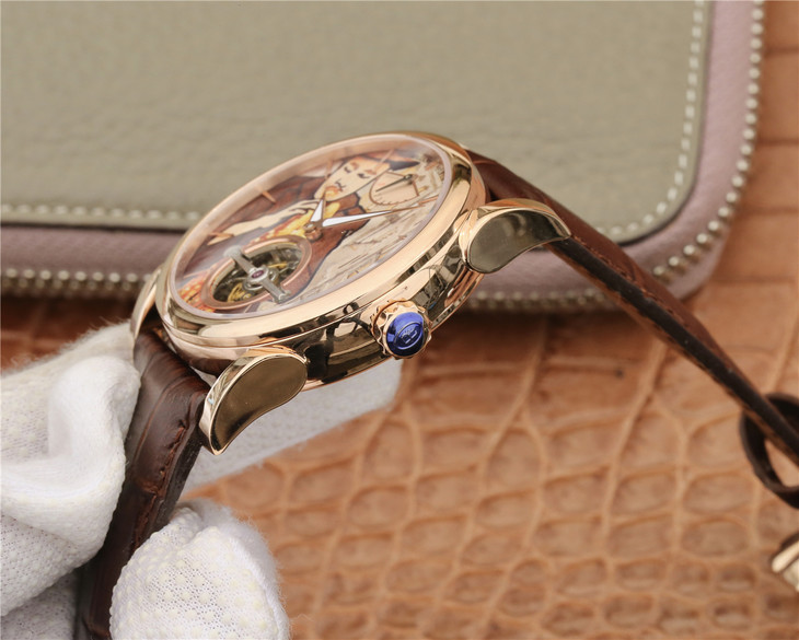 造陀飛輪錶的復刻手錶廠家 JB廠帕瑪強尼陀飛輪手錶 PFS251 玫瑰金男錶￥5880-高仿錶