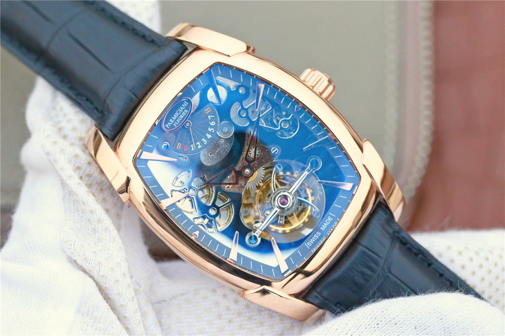 帕瑪強尼香港高仿鏤空手錶 BM帕瑪強尼TOURBILLON繫列PF601254.01 陀飛輪￥8800-高仿錶
