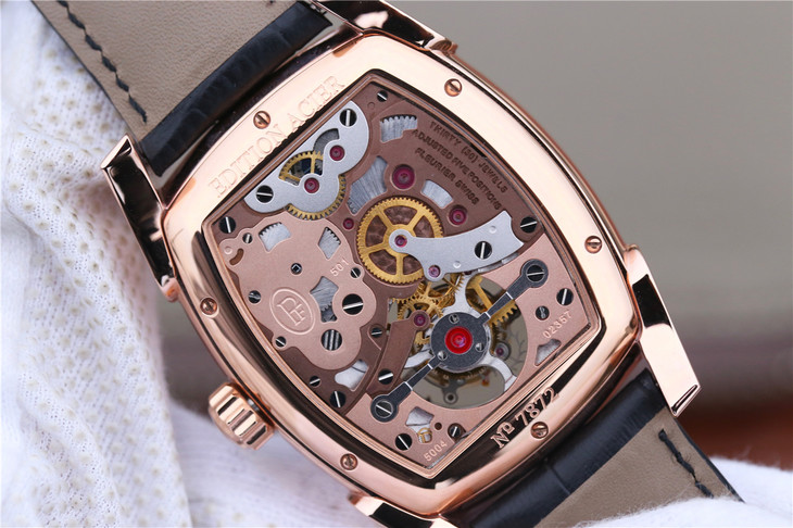 帕瑪強尼香港高仿鏤空手錶 BM帕瑪強尼TOURBILLON繫列PF601254.01 陀飛輪￥8800-高仿錶