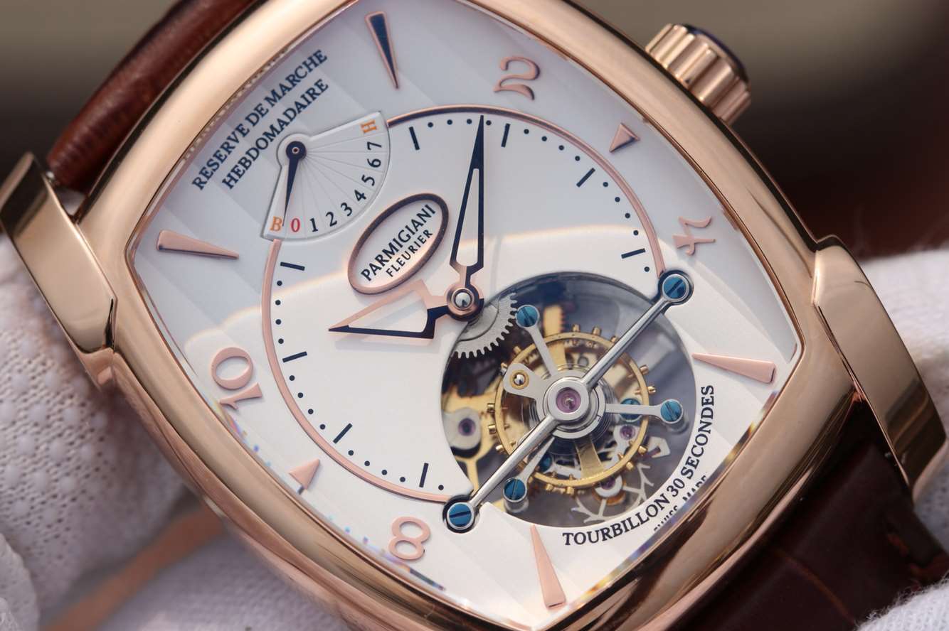 帕瑪強尼復刻手錶錶 玫瑰金 真陀飛輪 BM廠帕瑪強尼TOURBILLON繫列PF011254.01￥8800-高仿錶
