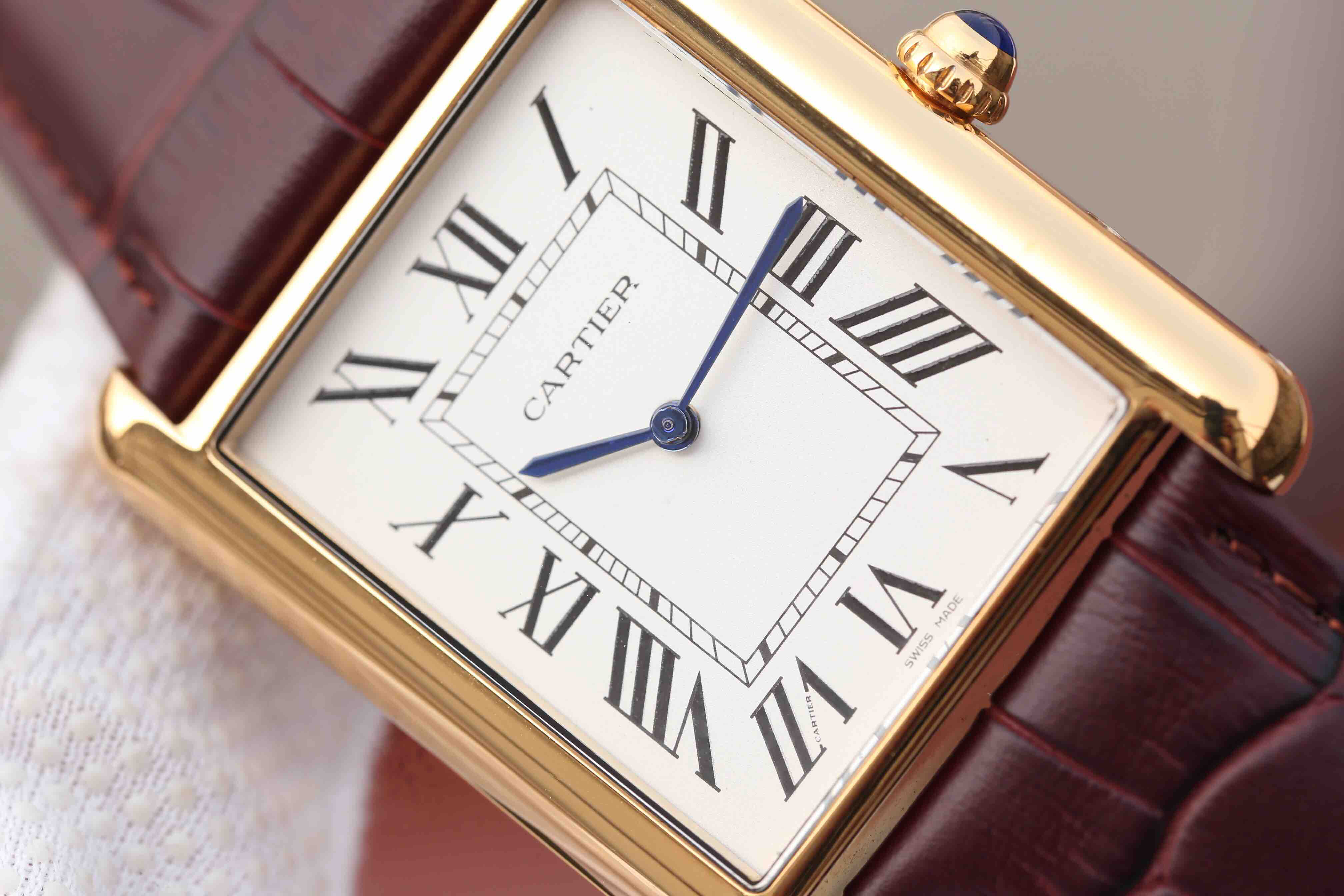 卡地亞坦克仿的像嗎 GP卡地亞坦克繫列W1560017腕錶￥2880-高仿錶