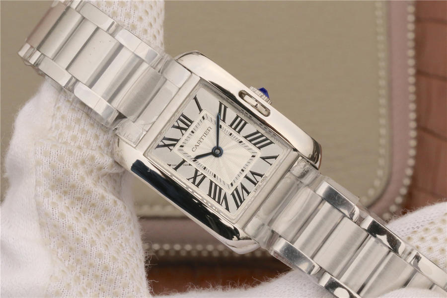 卡地亞tank繫列高仿 GS卡地亞坦克W5310022女士￥2880-高仿錶