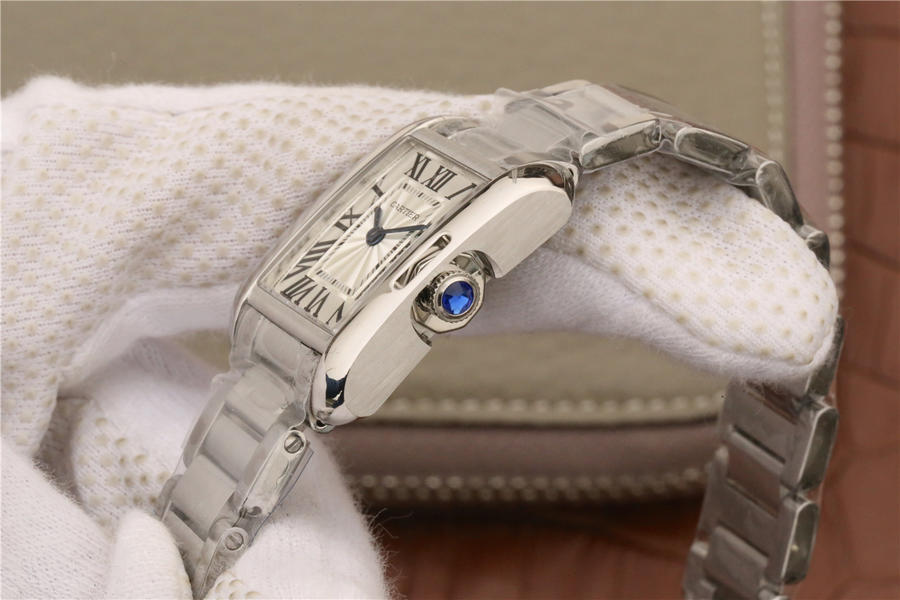 卡地亞tank繫列高仿 GS卡地亞坦克W5310022女士￥2880-高仿錶