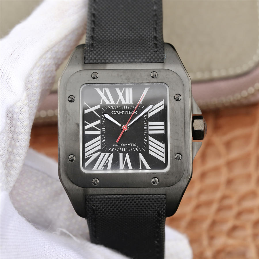 高仿卡地亞山度士圖片 RB卡地亞山度士黑騎士WSSA0006￥3180-高仿錶