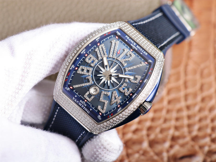 ZF廠手表法蘭克穆勒藍遊艇 V45 復刻價格男表￥4580-高仿錶