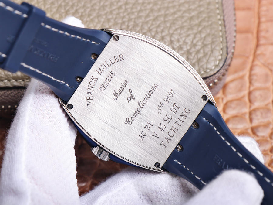 ZF廠手表法蘭克穆勒藍遊艇 V45 復刻價格男表￥4580-高仿錶