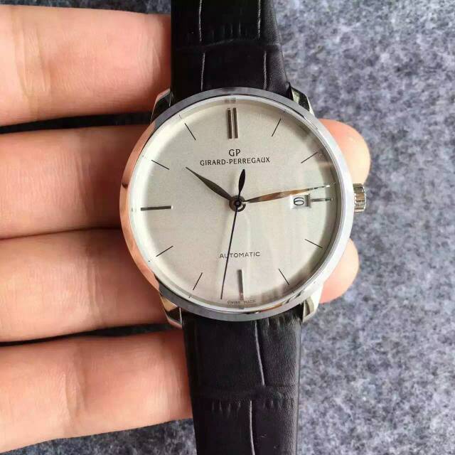 瑞士芝柏(Girard-Perregaux) 49525D-52A-1A1-BK6A 白鋼 男士自動機械表¥2880-高仿錶 瑞士芝柏(Girard-Perregaux) 49525D-52A-1A1-BK6A 白鋼 男士自動機械表¥2880-高仿錶