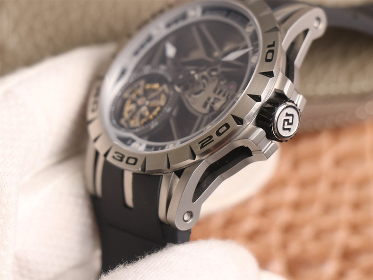 1比1高仿羅傑杜彼多少錢 jb羅傑杜彼縷空陀飛輪 RDDBEX0479￥8800-高仿錶