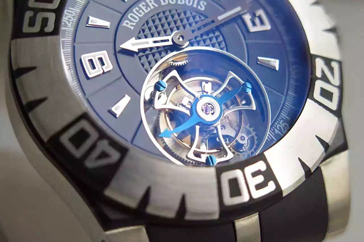 Roger Dubuis 羅傑杜比 EasyDiver繫列 真陀飛輪手動上鏈機械 Tourbidiver 男錶￥5580-高仿錶