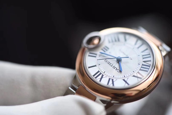 V6廠卡地亞藍氣球33mm價格 W2BB0023 間金藍氣球女錶精仿錶￥3180-高仿錶