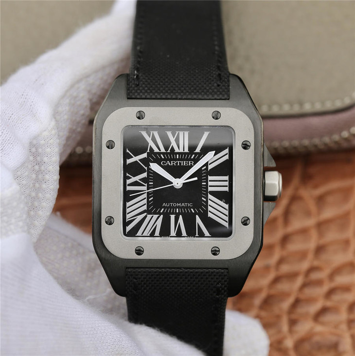 1比1高仿卡地亞山度士 RB卡地亞山度士黑騎士W2020010￥3180-高仿錶