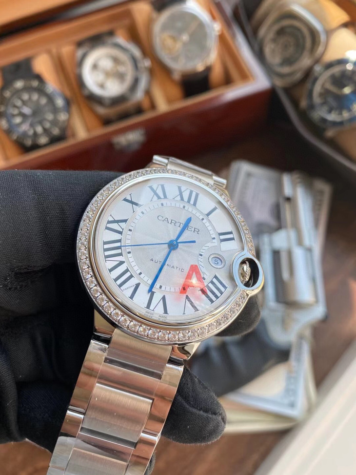 1比1復刻卡地亞藍氣球繫列腕錶男價格 WE9009Z3￥3180-高仿錶